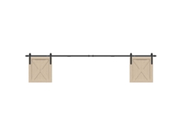 Vidaxl Kit Para Armário Deslizante Aço Carbono 244 Cm