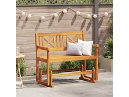 Vidaxl Banco Deslizante De Jardim Natural 110 X 59 X 97 Cm