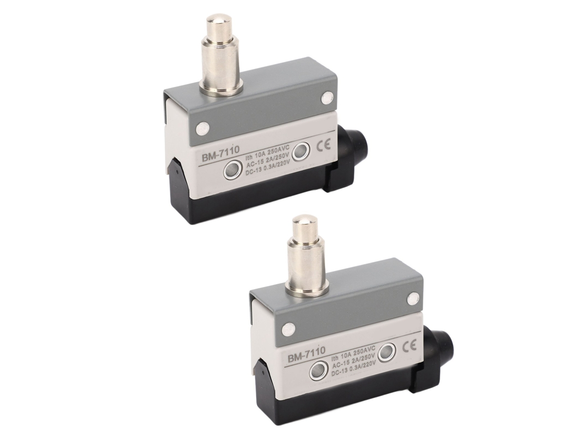 Interruptor De Limite Selado Ajustável Com Plunger De Pino Momentâneo No+nc 250vac 2pcs