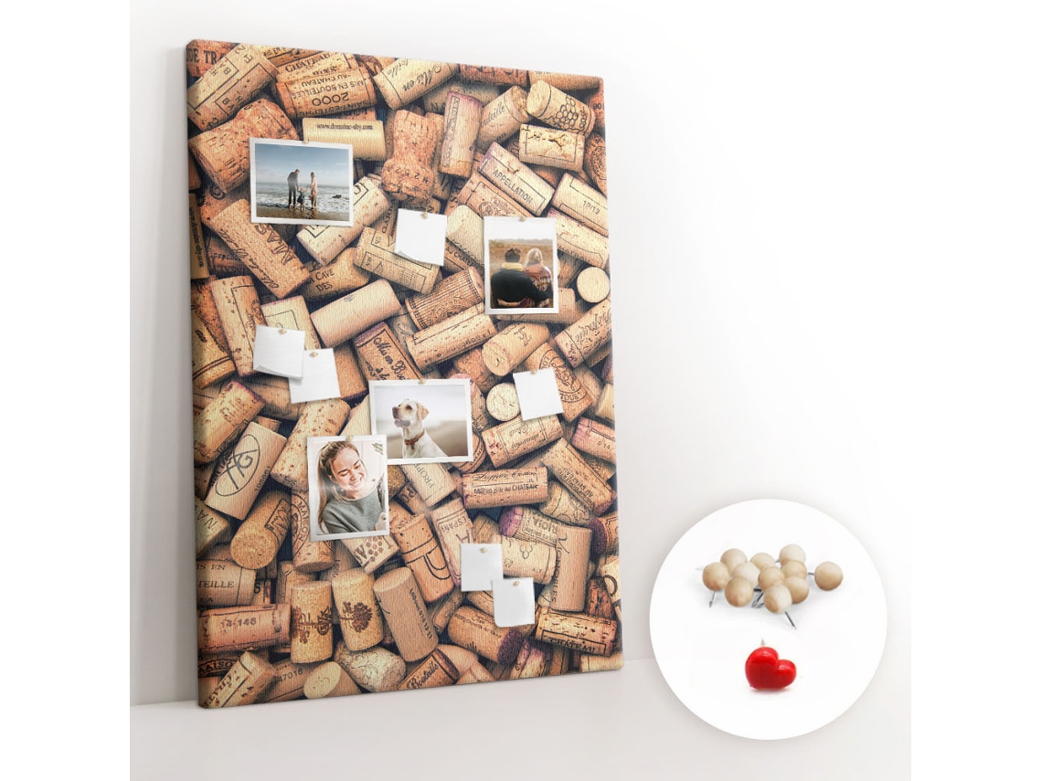 Quadro De Cortiça Rolhas De Vinho Para O Quarto Das Crianças Espelharte (100x140 Cm)