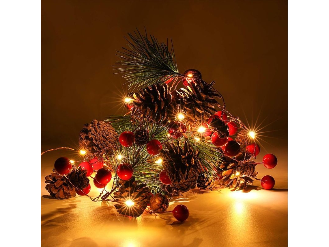 Guirlanda de Natal com Luzes 2m 20 Led S/MARCA
