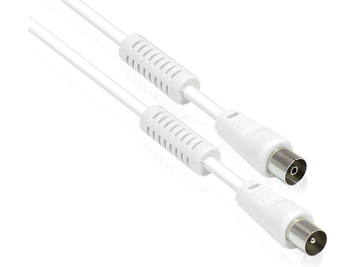 Cabo de Antena ALCASA (Coaxial - 1 m - Branco)