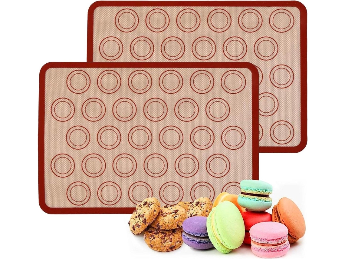 Tapete De Assar Macarons Reutilizável, 2 Unidades, Revestimento Antiaderente Tapetes De Assar Reutilizáveis Para Bolos