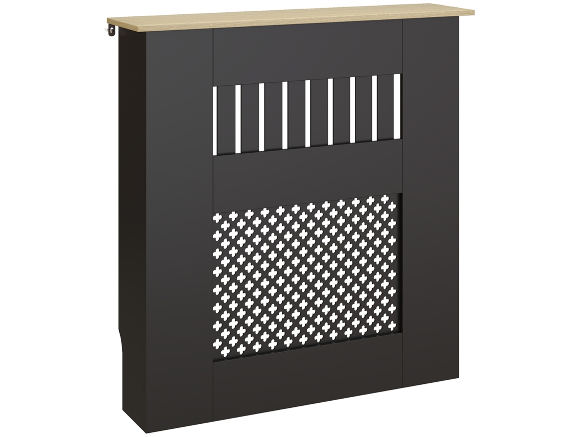 Cobertura de Radiadores de MDF com Ripas 78x19x81 Cm Preto S/MARCA