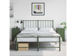 Vidaxl Mesas De Cabeceira 2 Pcs 34,5x39x62 Cm Aço Verde Azeitona