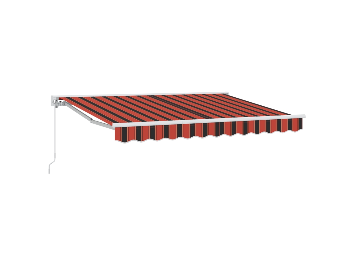 Toldo Retrátil Para Sol Vidaxl Laranja Tecido (250x200 Cm)