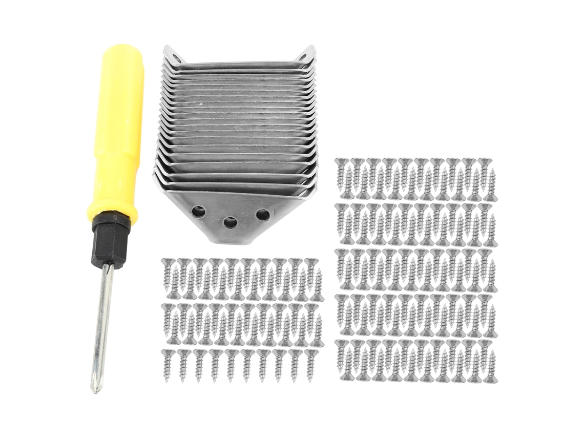 Conectores de Canto de Móvel Aço Inoxidável 20 peças Suporte de Ângulo para Estantes S/MARCA