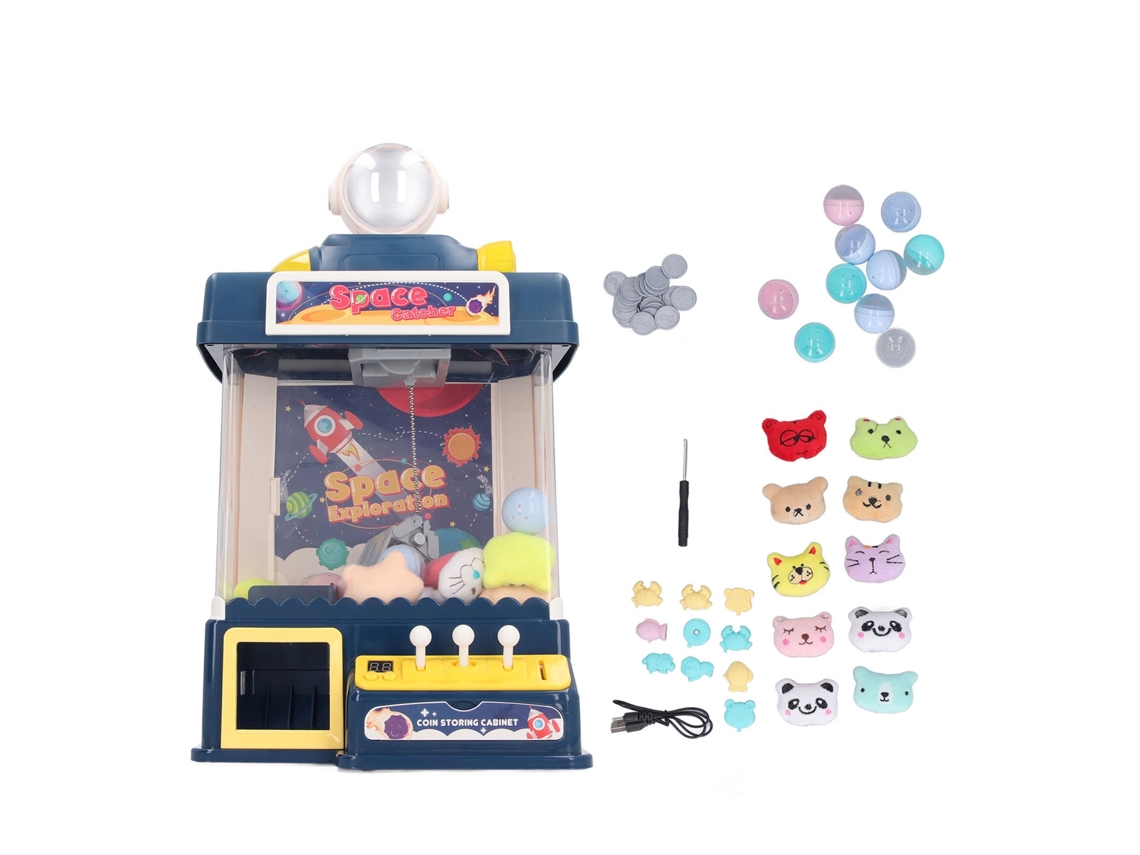 Primerox mini Máquina de Garra Portátil com Efeitos Sonoros Brinquedo para Crianças Arcade Dark Blue