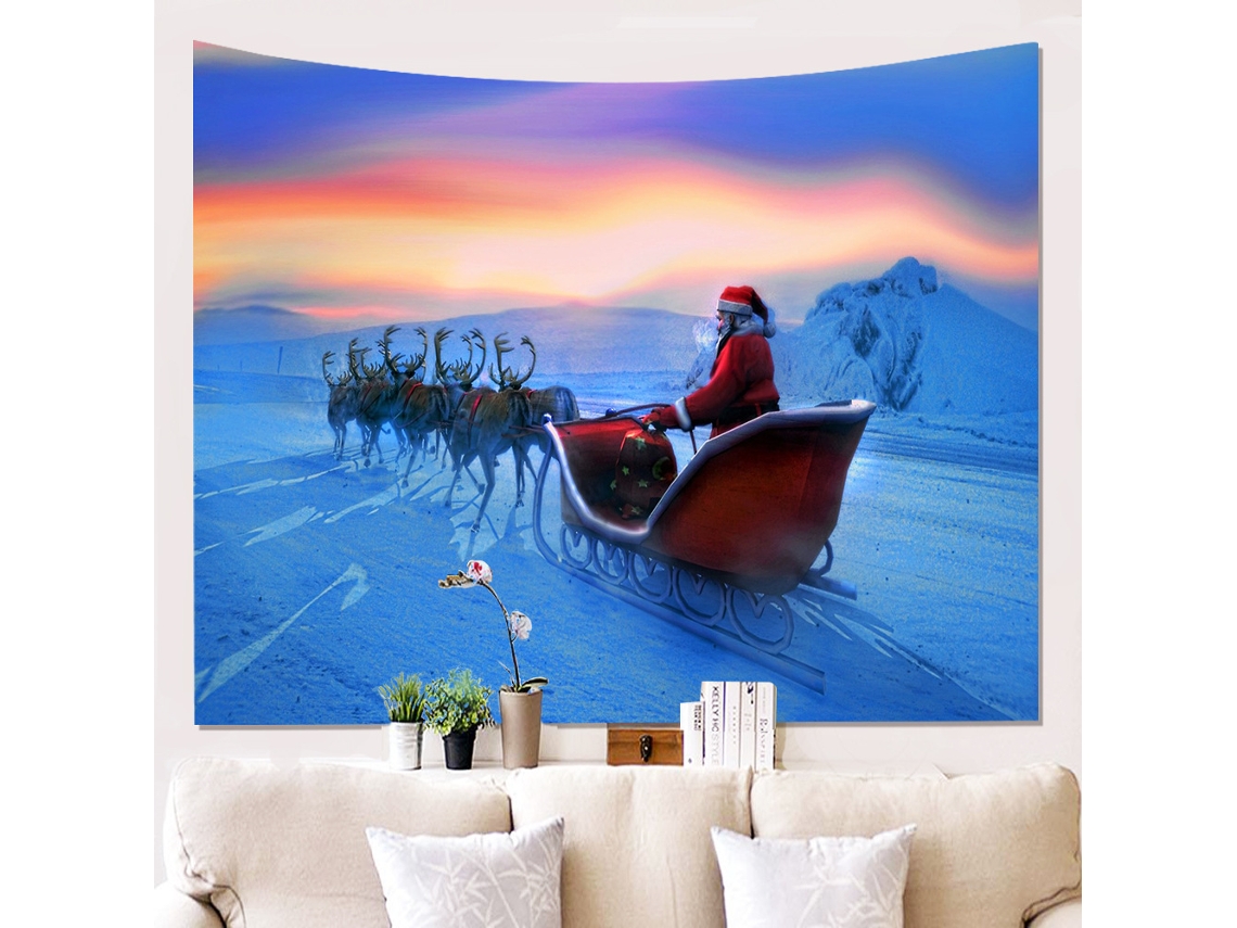 Cobertor de Lã de Papai Noel Cobertor de Natal Fofo Cobertor de Papai Noel para Crianças G002-150*130Cm