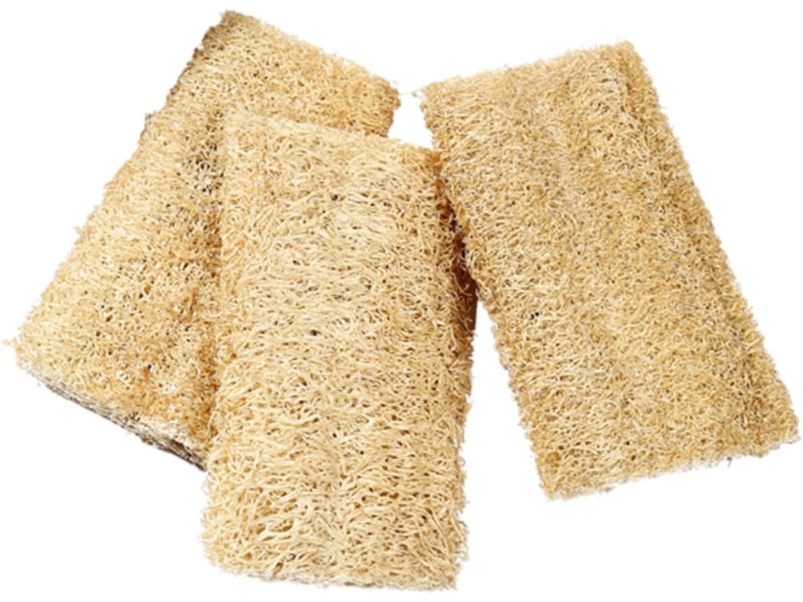 Esponjas Naturais Para Lavar Louça, Conjunto De 3 Unidades, Duráveis E Ecológicas, Limpeza Cozinha, Uso Doméstico Vayotoy