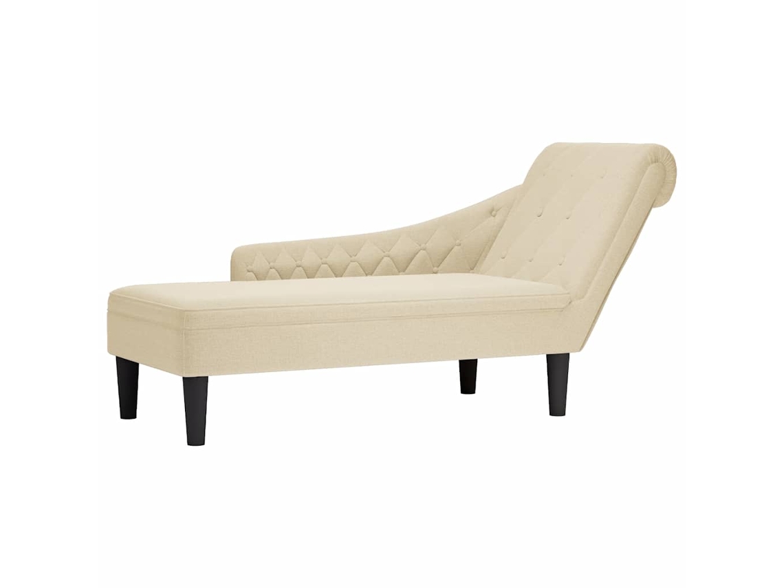 Chaise Lounge, Chaise Lounges Vidaxl Creme Tecido