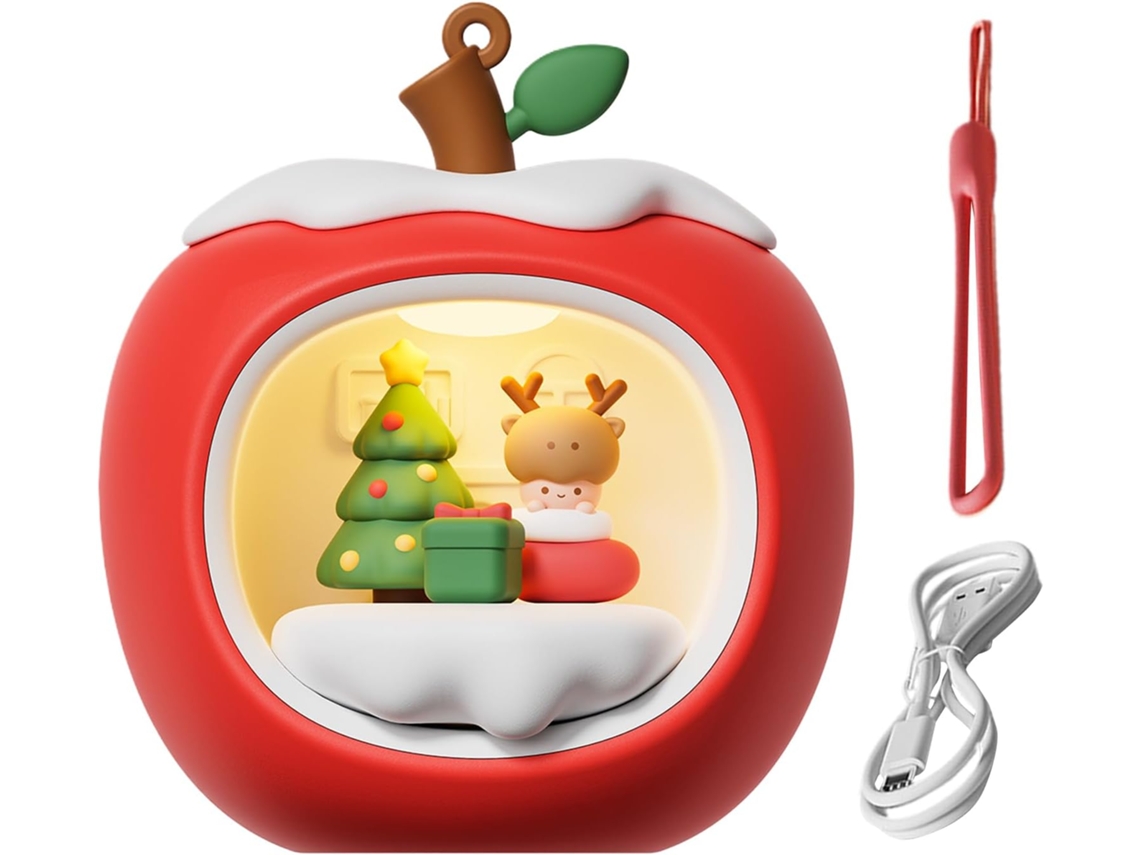 Abajur De Mesa Em Formato Casinha Frutas 3d Com Luz Noturna E Plugue.