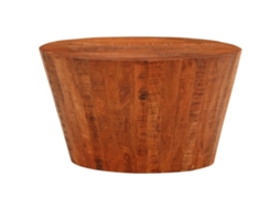 Mesa de Centro Ø 52x30 Madeira de Mangueira Áspera Maciça HARLANV1