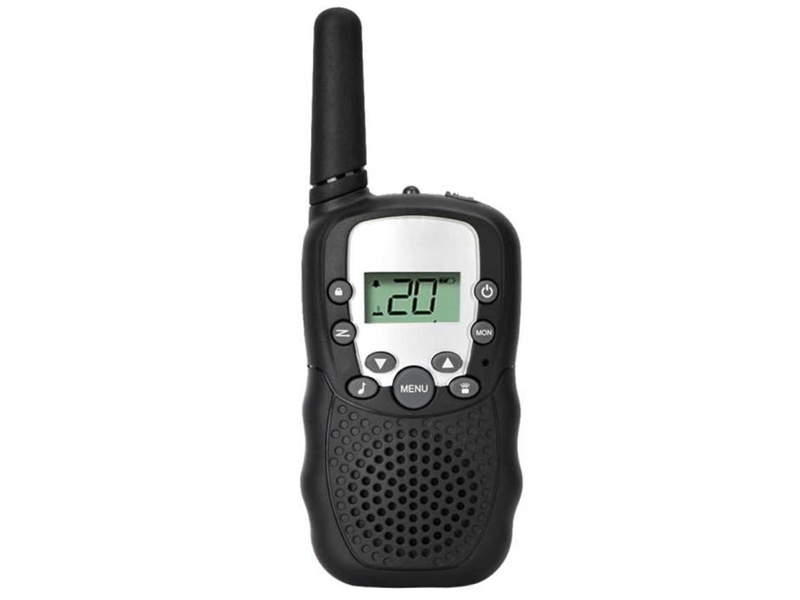 Mini Walkie Talkie de 5 Milhas de Longo Alcance com Vox Scan Preto