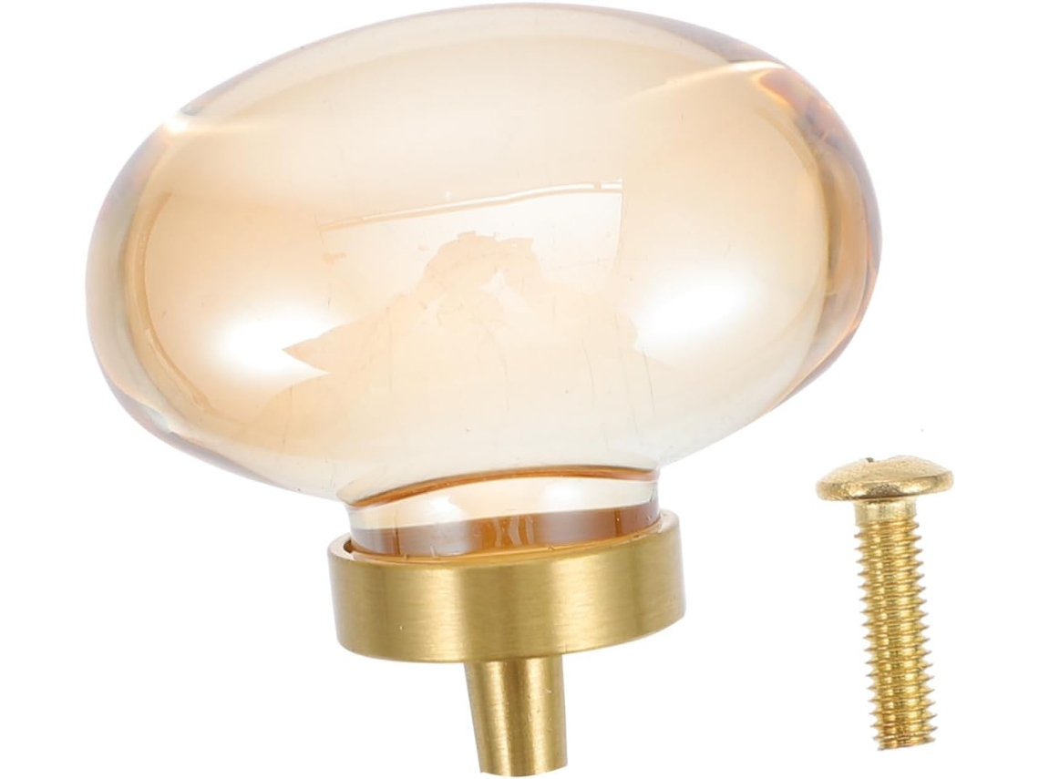 Puxador De Cristal Veemoon Para Armário, Puxador De Cobre Com Furo Único Para Armário E Cozinha, Fácil De Instalar
