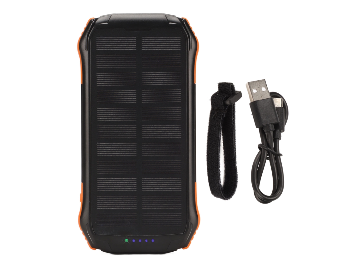 Batería externa solar de 16000 mAh con carga rápida QC3.0 y USB-C para camping | S/MARCA