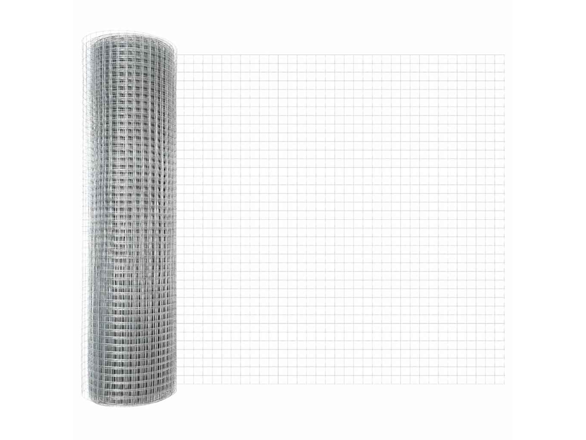 Conjunto 1 Arame Soldado Vidaxl Prateado Aço (10000 X 80 Cm)