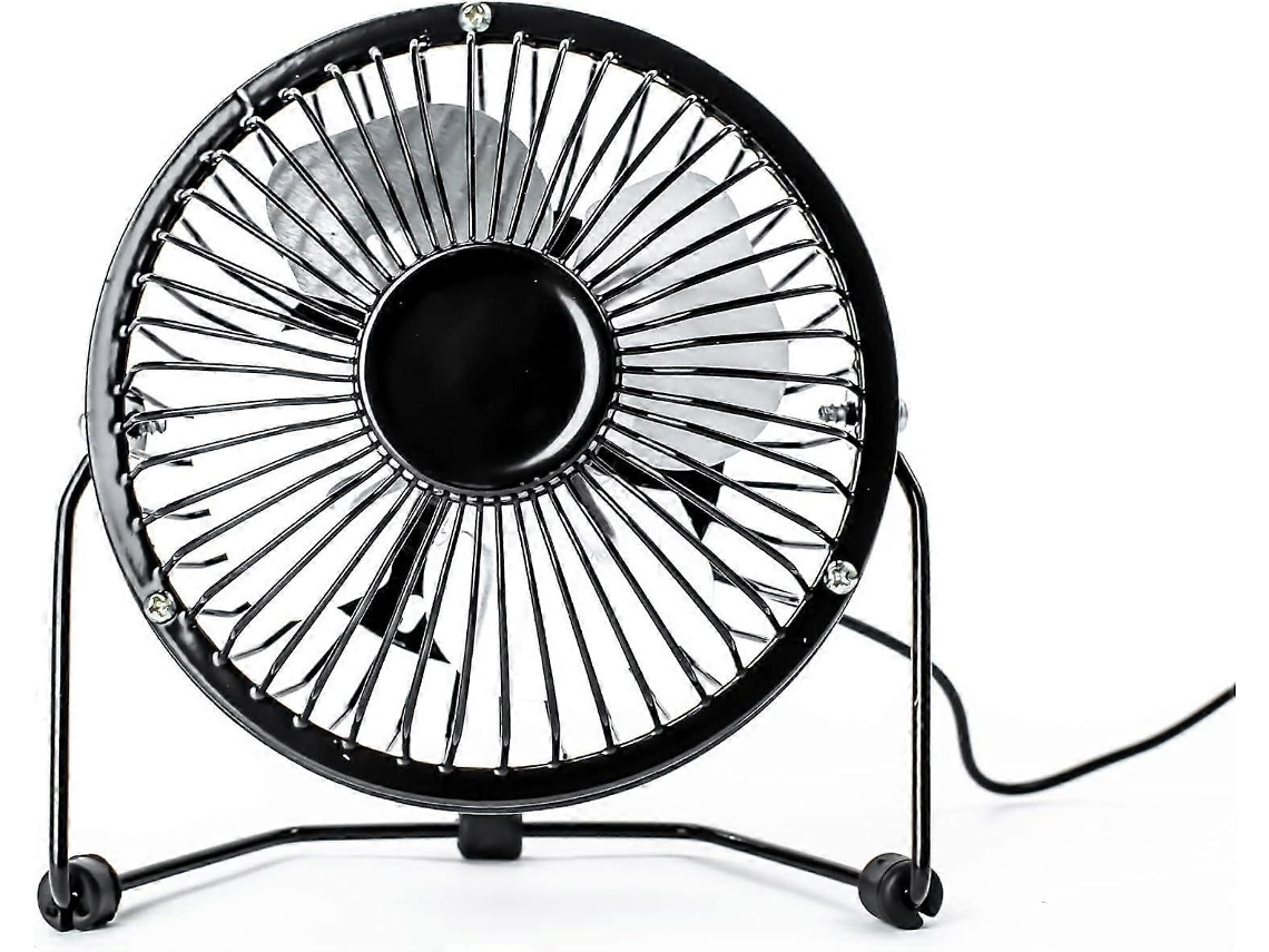 Ventilador De Mesa Portátil Usb 4 Polegadas, Preto