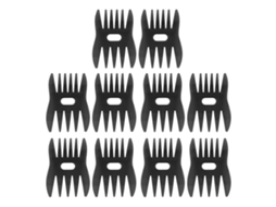 Pente pequeno de dentes largos de dupla face 2026 para homens, pente para estilizar cabelo de barbeiro, 10 unidades, preto transparente