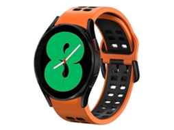 Pulseira De Silicone Respirável Bicolor Para Samsung Galaxy Watch 4 (44 Mm X 20 Mm).