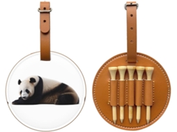 Bolsa para Tees de Golfe Naughty Panda, Preta Fácil de Transportar e Mais Eficiente para Jogar Golfe.