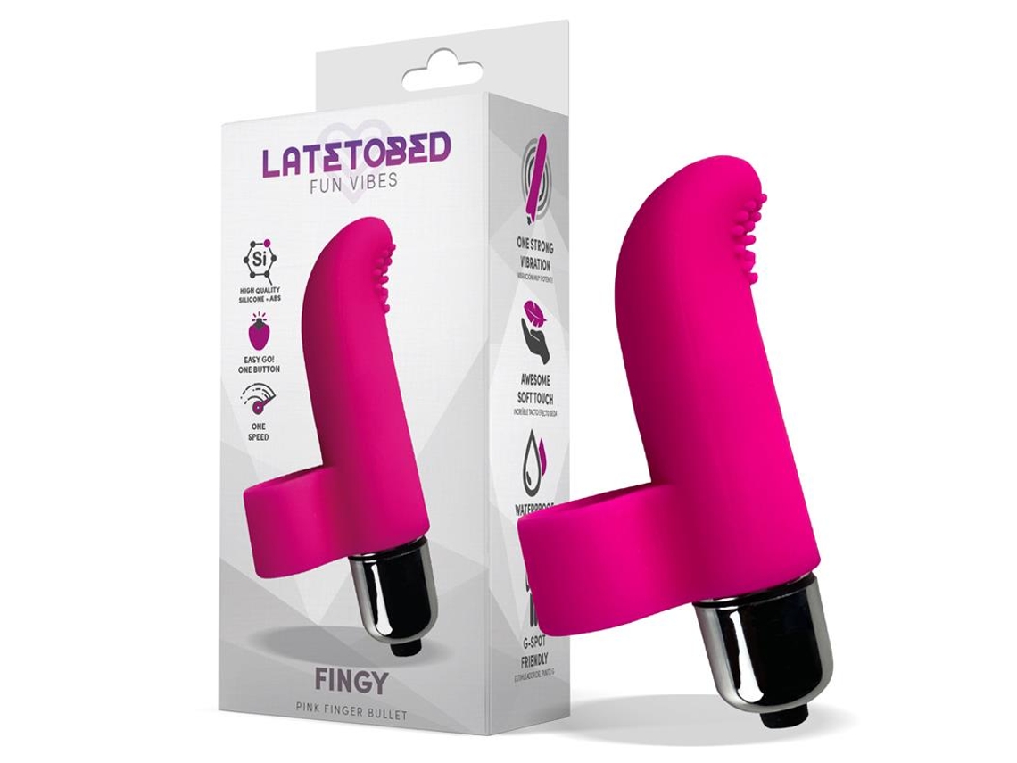 Bala Vibratória Fingy Para Dedo De Silicone Rosa LATETOBED