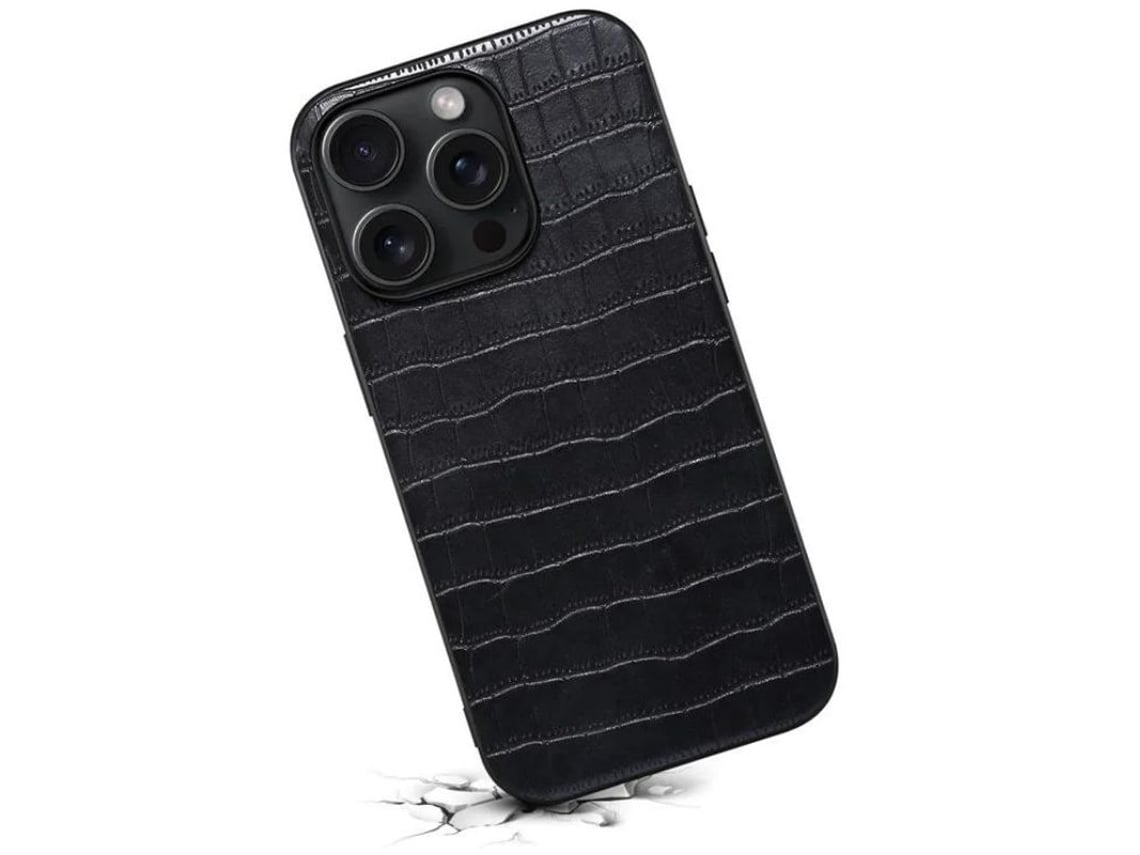 Capa Textura Crocodilo para iPhone 11 pro max VEANXIN Preto