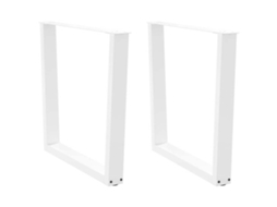 Vidaxl Pernas Para Mesa De Jantar Em V, 2 Peças, Branco, 90x (72-73,3) Cm, Aço