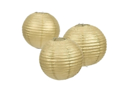 10Pcs Lanternas de Papel Douradas ALLINLESS