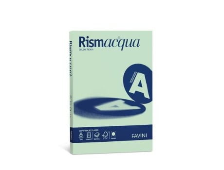 Papel FAVINI Rismacqua para impressora jato de tinta A4 210X297 Mm 100 folhas verde
