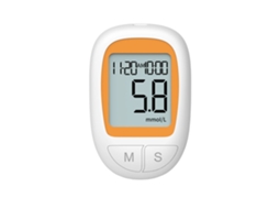 Glicómetro Laranja E Branco Kit Premium Leitura Ultra Rápida Alta Estabilidade Monitor Glicose Portátil Cuidado Saúde