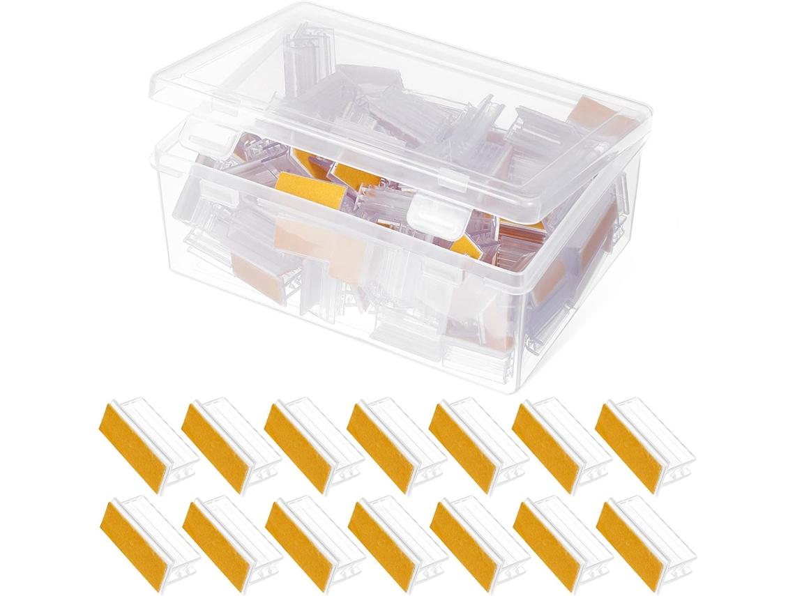 Conjunto De 100-clips Acrílicos Sinalização, Porta Cartões Multifuncional Eventos E Empresas, Design Compacto