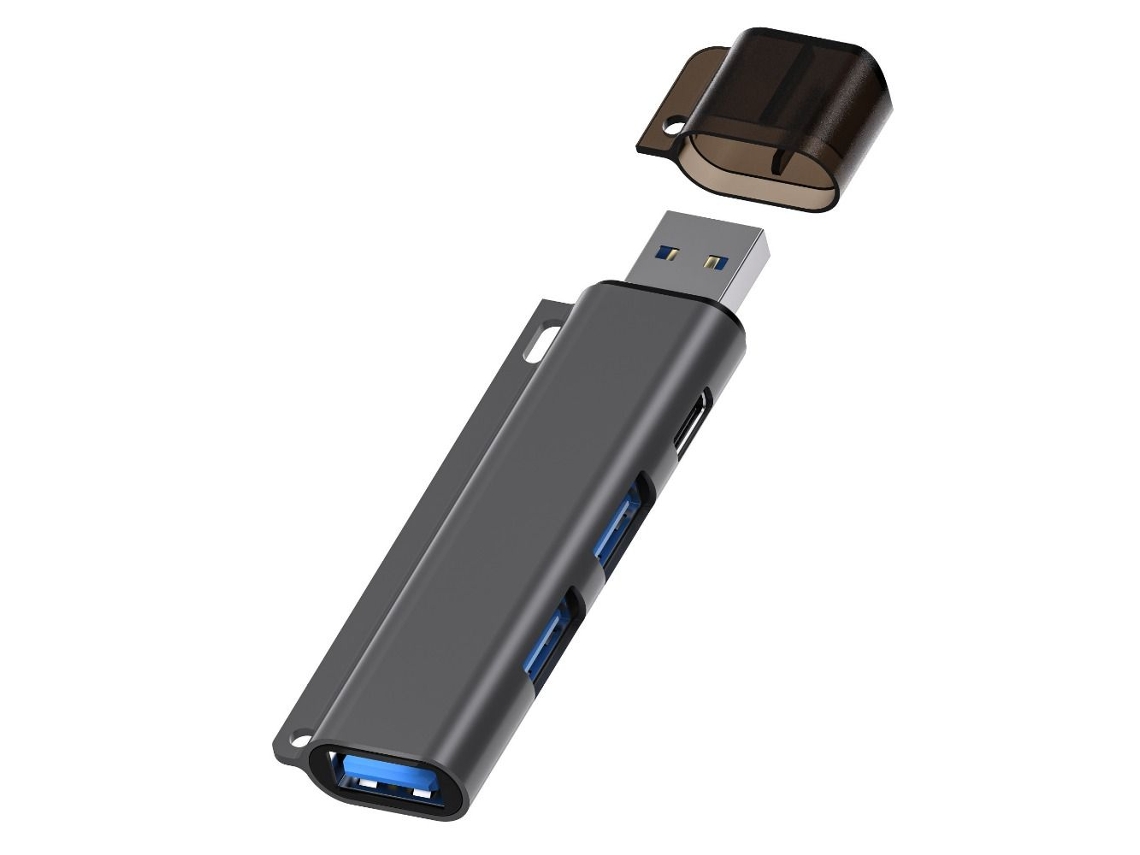 Hub Usb 3.0 Com Conector Usb Tipo C E Plugue Usb Tipo A. Aquaforge