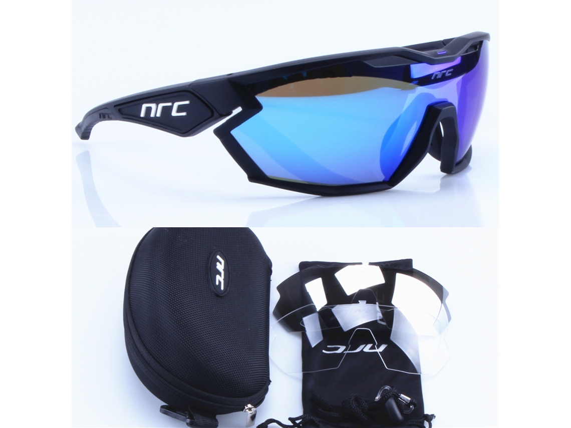 (estilo F) Óculos De Ciclismo Unissex Com 3 Lentes E Proteção Uv400.
