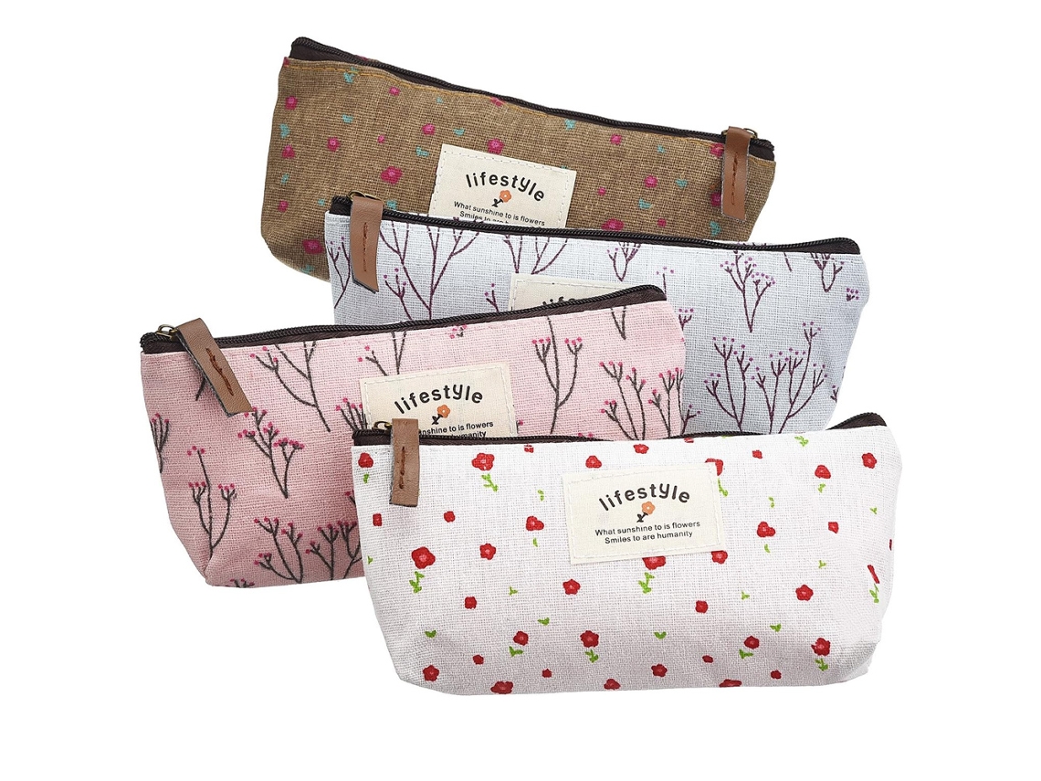 Estojo Para Canetas Com 4 Peças Bolsa Para Lápis De Lona Estojo Para Canetas Porta-Canetas Para Alunos Da Escola ZMDECQNA