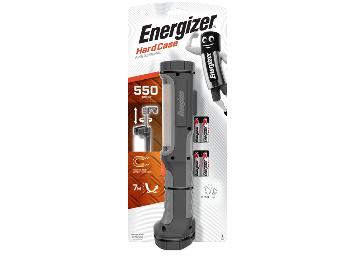 Lanterna ENERGIZER Hardcase Pro Work Light 550 Lúmens com 4 Pilhas Alcalinas AA
