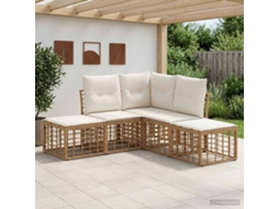 Vidaxl Conjunto De Sofás Para Exterior Natural Poliéster