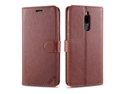 Capa De Couro Azns Com Textura De Pele De Carneiro, Abertura Horizontal, Suporte, Compartimentos Para Cartões E Carteira Para Xiaomi Redmi 8/8a
