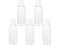 Frascos Cosméticos Vazios De Plástico Leve Com Tampa Flip-top De 50ml, Pacote Com 25 Unidades, Cores Variadas.