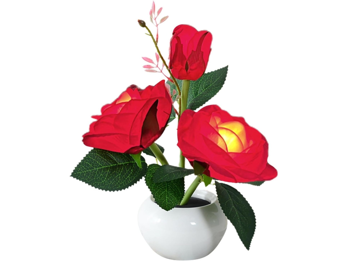 Abajur De Mesa Rosa Luz Noturna