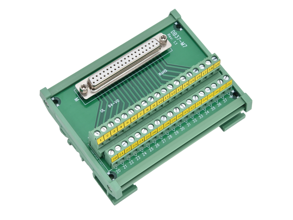 Laxiscreed Adaptador De Bloco De Terminais Para Conector Pcb Splitter Compatível Com Dc 60v E Db37