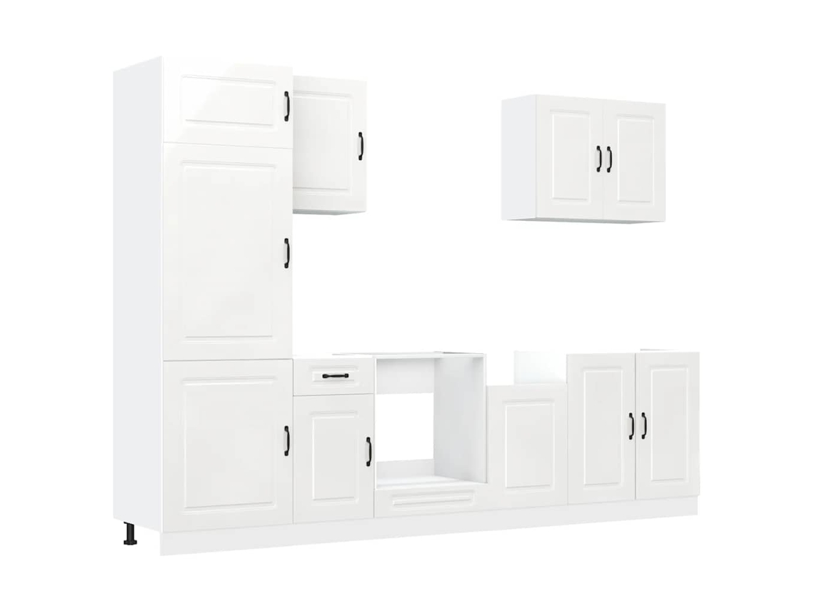 Kitchen Cabinet Set, Kitchen Cabinet Sets Vidaxl Branco Madeira Processada (n/a)