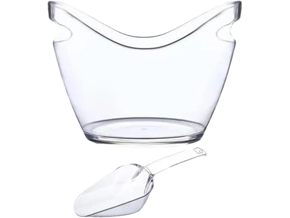 Balde De Gelo Com Colher Para Resfriar, Balde Grande Para Servir Bebidas Em Bares, Reuniões Familiares E Churrascos