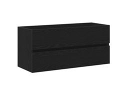 Sink Cabinet, Sink Cabinets Vidaxl Preto Madeira Processada (100 X 38.5 X 45 Cm)