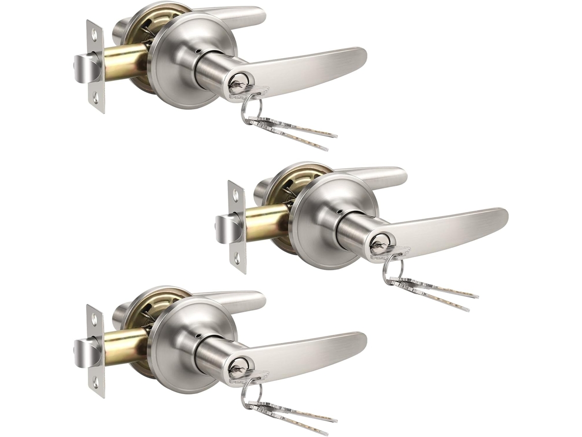 Conjunto de 3 Maçanetas Knobwell 3 M, Segurança, Durável, Resistente