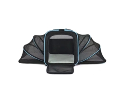 Bolsa de Viagem para Animais de Estimação, Dupla Expansão, Impermeável, em Tecido Oxford 600d, nas Cores Preto e Azul PANOONA