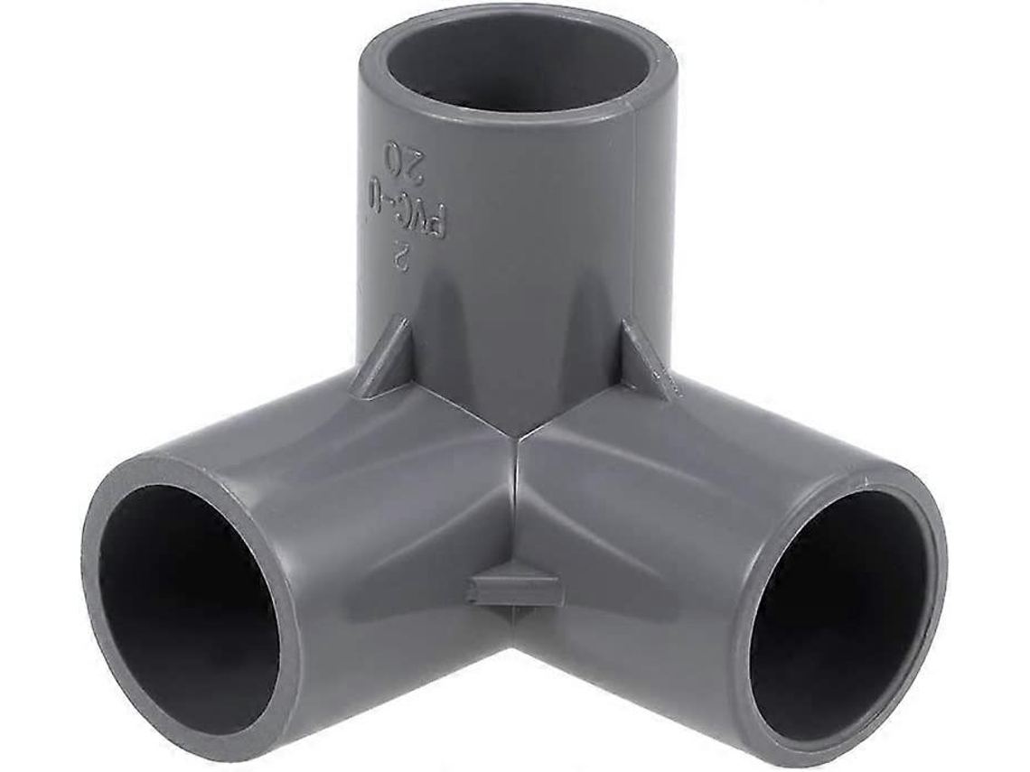 Conector em T de PVC de 20mm para irrigação, adaptador para tubos, sistemas de aspersão e águas residuais S/MARCA