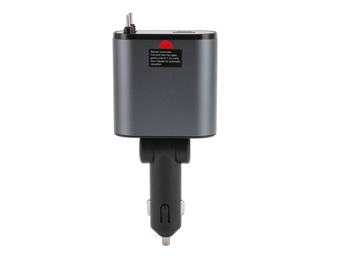 Aetheria carregador de Carro Retrátil 4 em 1 120w Rápido com Cabos Usb C para Celular Ios 15