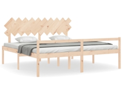 Senior Bed, Senior Beds Vidaxl Marrom Madeira (200 X 200 Cm)