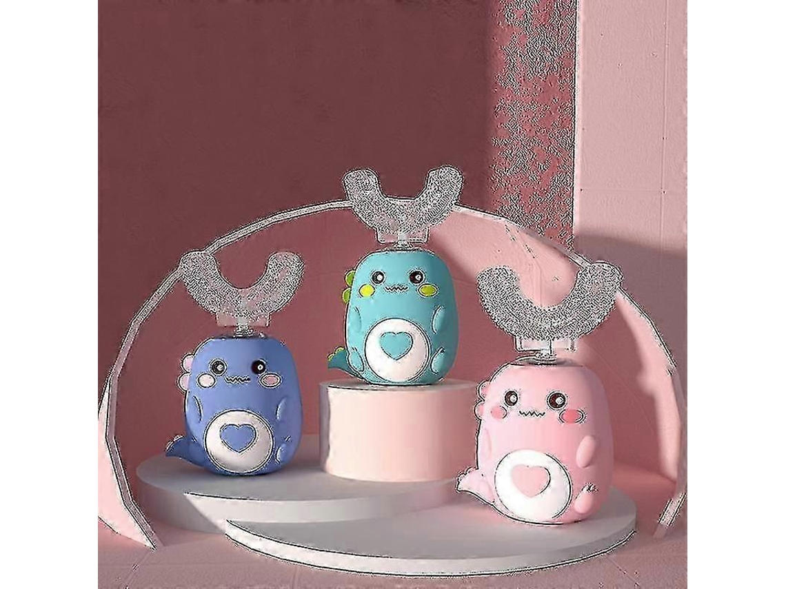Escova De Dentes Elétrica Infantil Automática Com Carregamento Usb, Sônica, Fofa, Em Formato De U, Para Crianças De 2 A 6 Anos, Na Cor Verde.